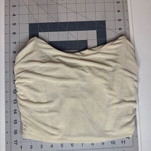 *New With Tag* Mable Women’s Cream Ruched Sleeveless Top with Stretch and Boning